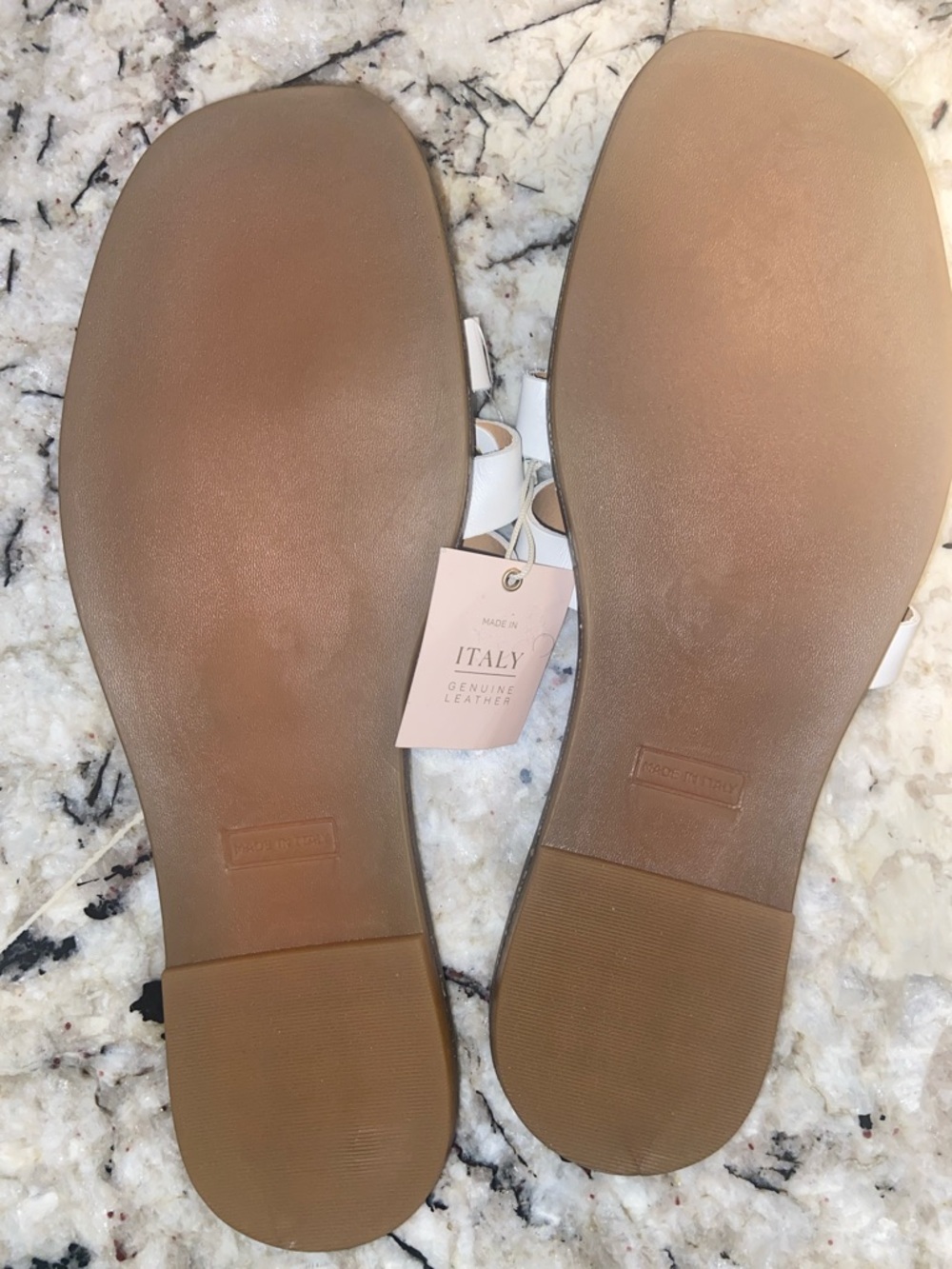 Mila Paoli White Leather Studded Slide Sandals Woman’s Size 9.5 - Picture 6 of 6